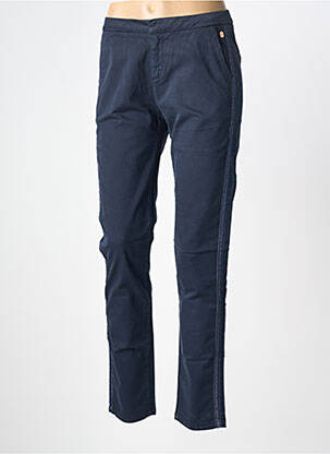 Pantalon chino tissage popeline taille normale bleu HARRIS WILSON femme