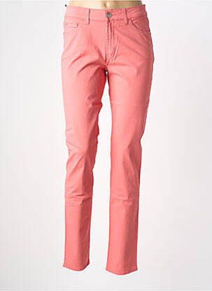 Pantalon slim tissage popeline taille normale orange PIONIER femme
