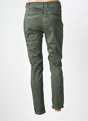 Pantalon slim tissage popeline taille normale vert SANDWICH femme
