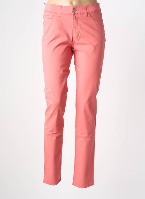 Pantalon slim tissage popeline taille normale orange PIONIER femme
