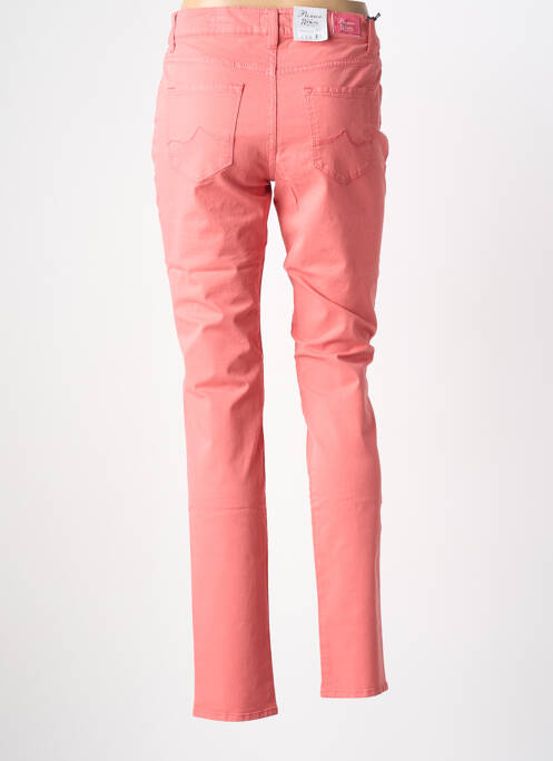 Pantalon slim tissage popeline taille normale orange PIONIER femme