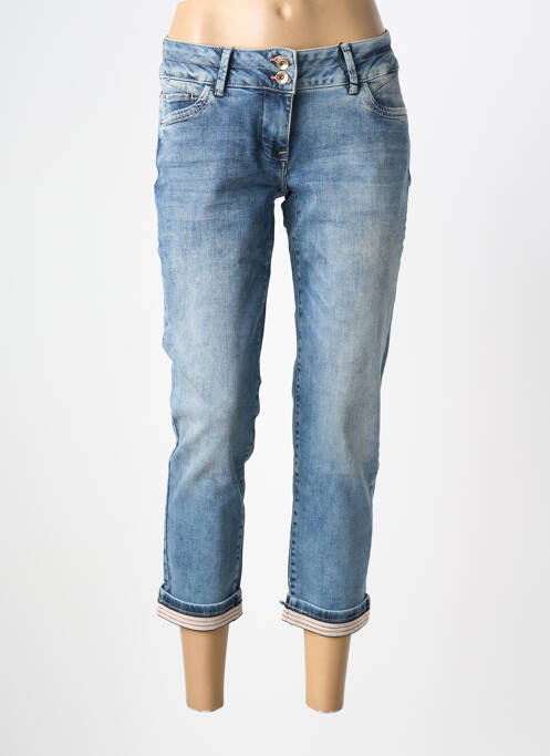 Pantacourt stretch taille normale bleu BETTY BARCLAY femme