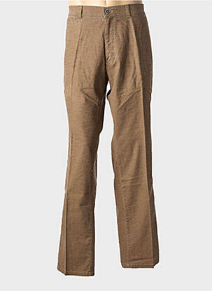 Pantalon chino tissage popeline taille normale marron PIONEER homme