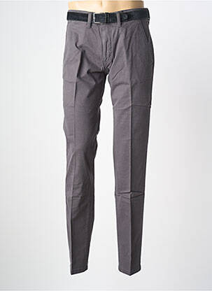 Pantalon chino tissage popeline taille normale gris PIONEER homme