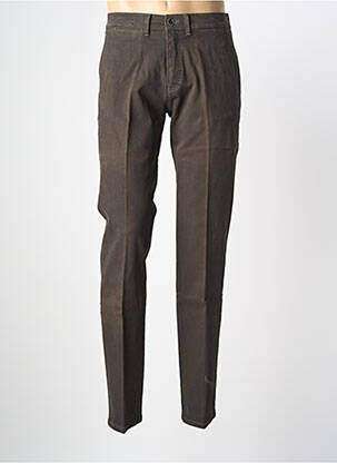 Pantalon chino tissage popeline taille normale marron PIONEER homme
