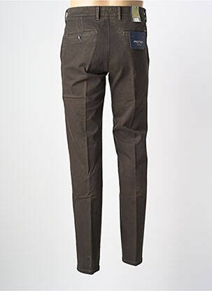 Pantalon chino tissage popeline taille normale marron PIONEER homme