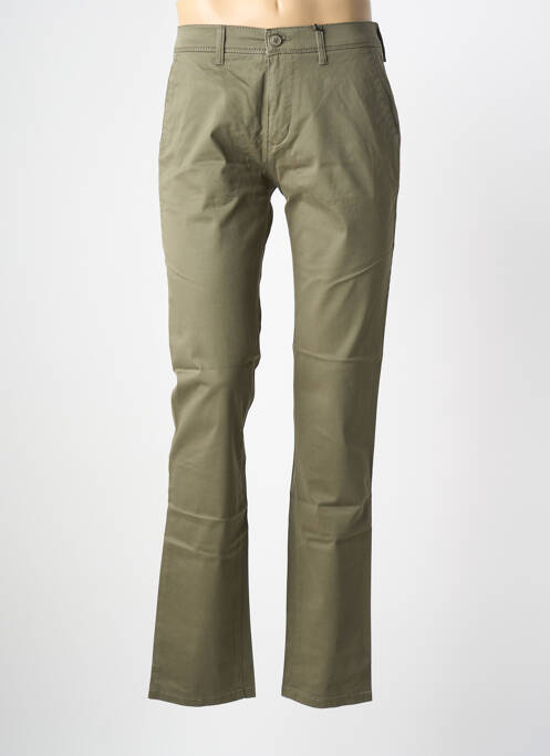 Pantalon chino tissage popeline taille normale vert PIONEER homme