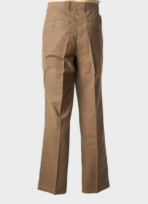 Pantalon chino tissage popeline taille normale marron PIONEER homme