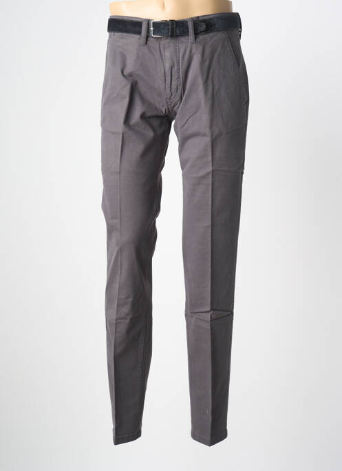 Pantalon chino tissage popeline taille normale gris PIONEER homme