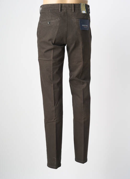 Pantalon chino tissage popeline taille normale marron PIONEER homme