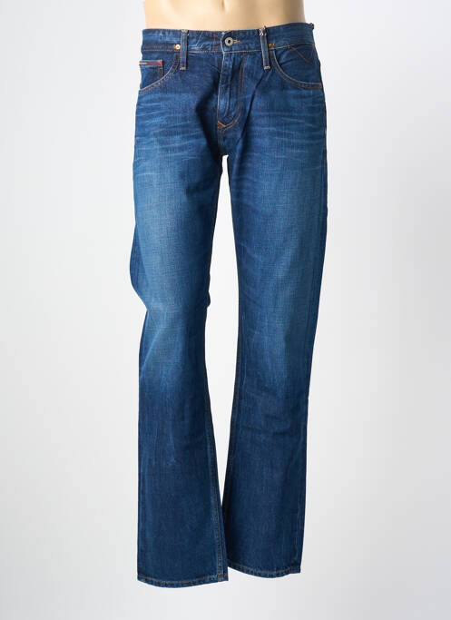 Jeans coupe droite stretch taille haute bleu TOMMY HILFIGER homme