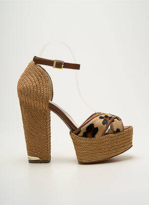 Sandales/nu pieds semi compensé talon haut de 10cm et plus marron PALOMA BARCELO femme