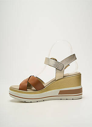 Sandales/nu pieds talon compensé talon de 7 à 9cm or NERO GIARDINI femme