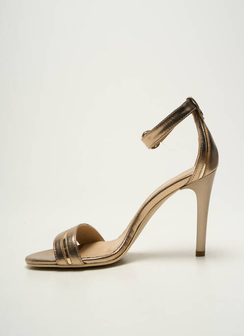 Sandales/nu pieds matière lisse talon haut de 10cm et plus or NERO GIARDINI femme