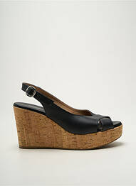 Sandales/nu pieds talon compensé talon de 7 à 9cm noir NERO GIARDINI femme