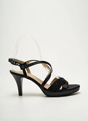 Sandales/nu pieds tissage satiné talon de 7 à 9cm noir NERO GIARDINI femme