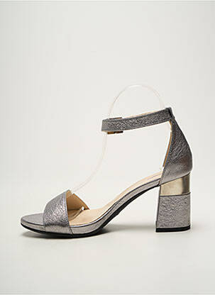 Sandales/nu pieds matière lisse talon de 7 à 9cm argent NERO GIARDINI femme