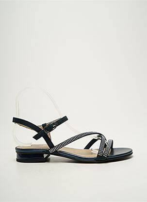 Sandales/nu pieds chiquet talon plat jusqu'à 3cm bleu NERO GIARDINI femme