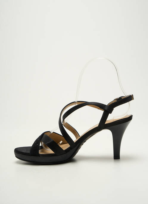Sandales/nu pieds tissage satiné talon de 7 à 9cm noir NERO GIARDINI femme