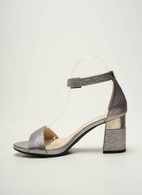Sandales/nu pieds matière lisse talon de 7 à 9cm argent NERO GIARDINI femme
