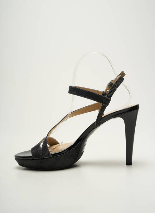 Sandales/nu pieds tissage satiné talon haut de 10cm et plus argent NERO GIARDINI femme