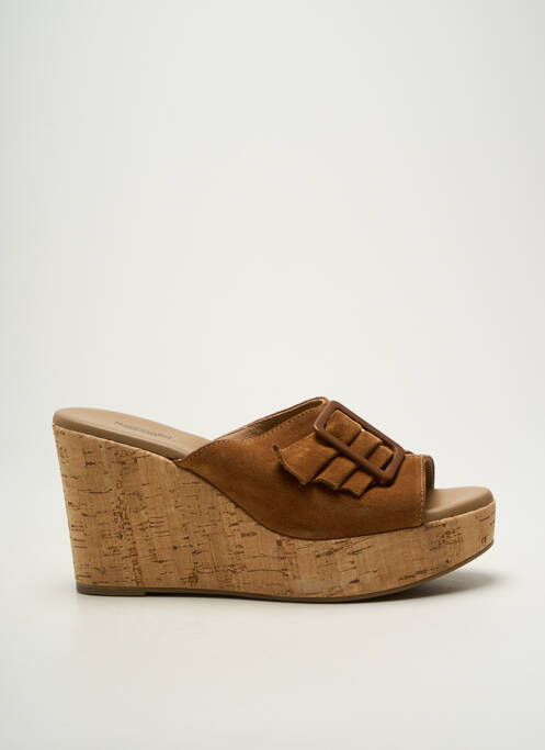 Mules/sabots talon compensé talon de 7 à 9cm marron NERO GIARDINI femme