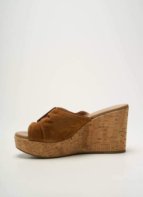 Mules/sabots talon compensé talon de 7 à 9cm marron NERO GIARDINI femme