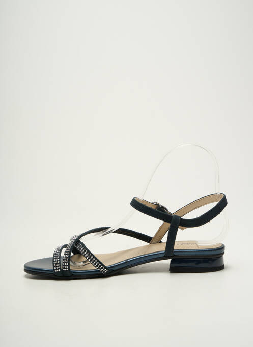 Sandales/nu pieds chiquet talon plat jusqu'à 3cm bleu NERO GIARDINI femme