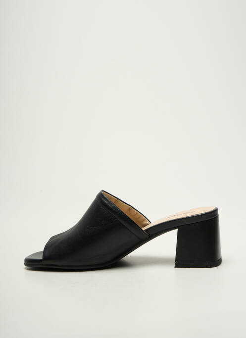 Mules/sabots tissage satiné talon de 4 à 6cm noir NERO GIARDINI femme