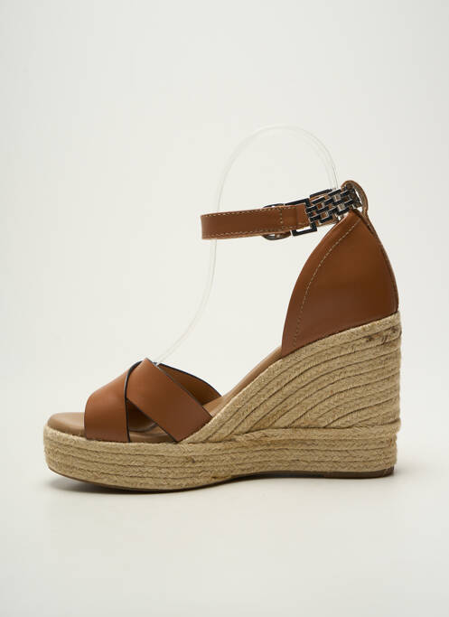 Sandales/nu pieds matière lisse talon de 7 à 9cm marron NERO GIARDINI femme