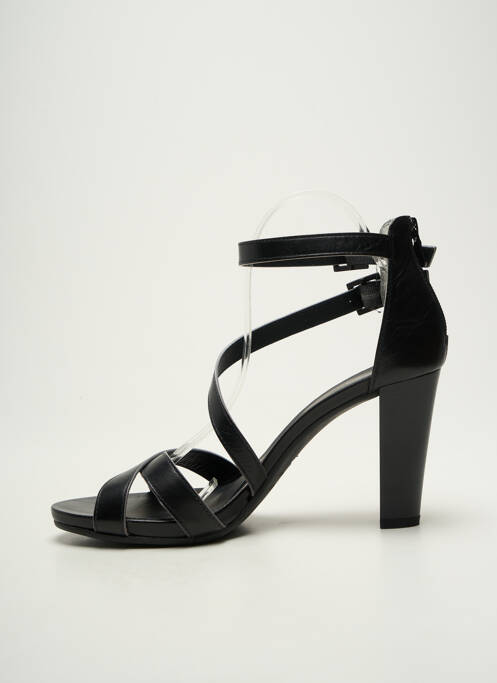 Sandales/nu pieds matière lisse talon de 7 à 9cm noir NERO GIARDINI femme