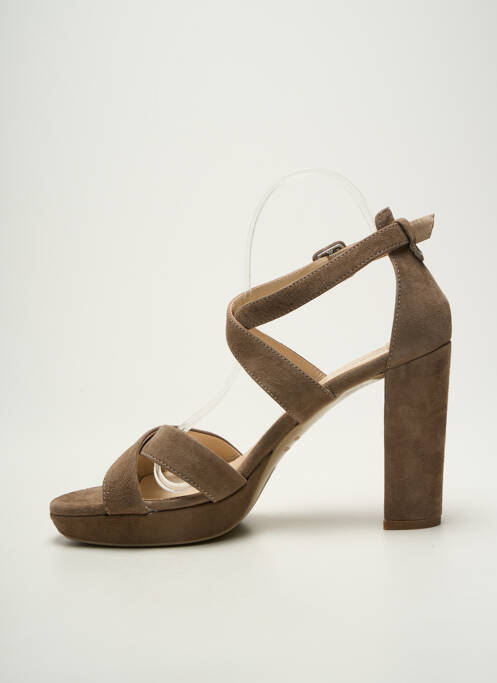 Sandales/nu pieds talon bottier talon haut de 10cm et plus marron NERO GIARDINI femme