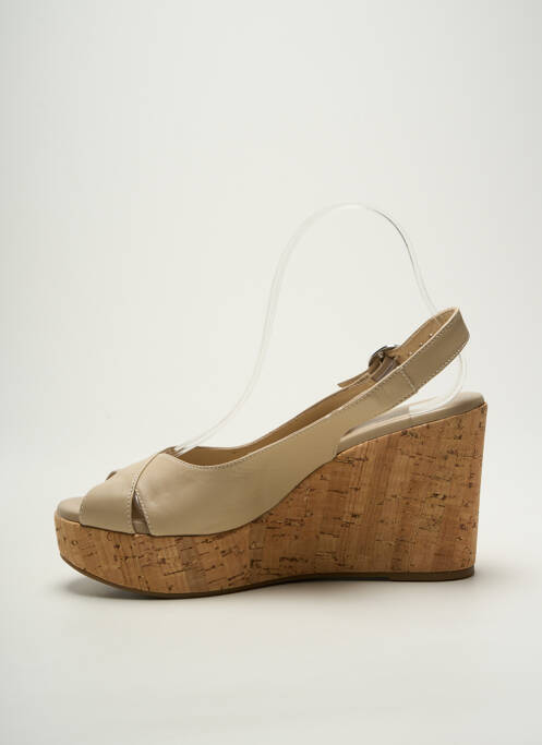 Sandales/nu pieds talon compensé talon haut de 10cm et plus beige NERO GIARDINI femme