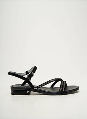 Sandales/nu pieds chiquet talon plat jusqu'à 3cm noir NERO GIARDINI femme