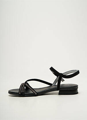 Sandales/nu pieds chiquet talon plat jusqu'à 3cm noir NERO GIARDINI femme