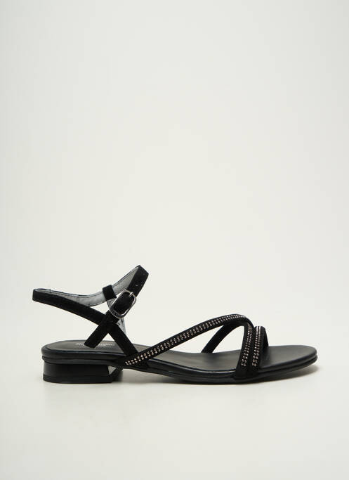 Sandales/nu pieds chiquet talon plat jusqu'à 3cm noir NERO GIARDINI femme