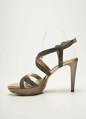 Sandales/nu pieds talon aiguille talon haut de 10cm et plus or NERO GIARDINI femme