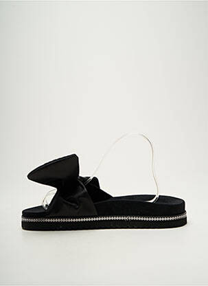 Mules/sabots tissage satiné talon plat jusqu'à 3cm noir K.DAQUES femme