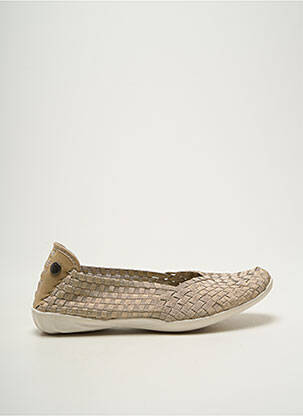 Ballerines semelle amovible talon plat jusqu'à 3cm or BERNIE MEV femme
