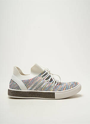 Baskets bout rond talon plat jusqu'à 3cm blanc BERNIE MEV femme