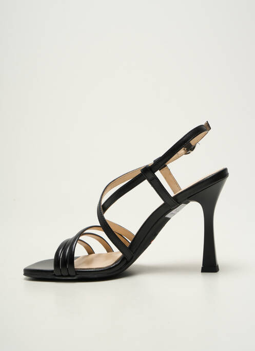 Sandales/nu pieds matière lisse talon de 7 à 9cm noir NERO GIARDINI femme