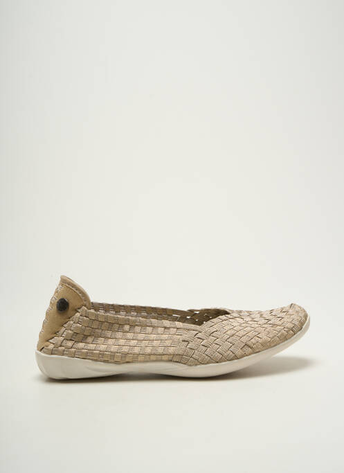 Ballerines semelle amovible talon plat jusqu'à 3cm or BERNIE MEV femme