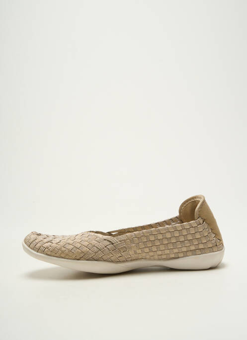 Ballerines semelle amovible talon plat jusqu'à 3cm or BERNIE MEV femme