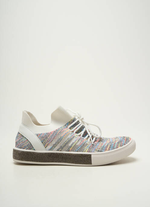 Baskets bout rond talon plat jusqu'à 3cm blanc BERNIE MEV femme