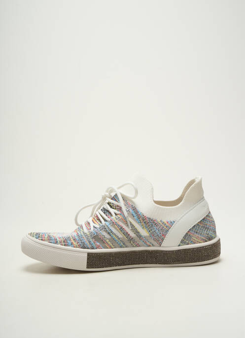Baskets bout rond talon plat jusqu'à 3cm blanc BERNIE MEV femme