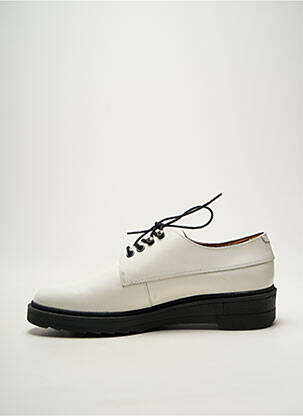Derbies matière lisse talon plat jusqu'à 3cm blanc KICKERS femme