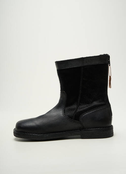 Bottines/boots tissage satiné talon plat jusqu'à 3cm noir KICKERS femme