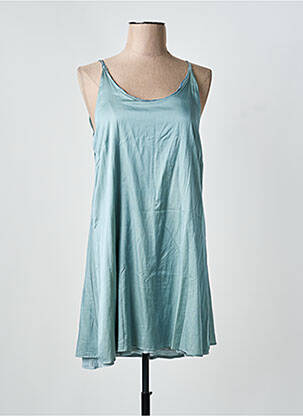 Robe courte sans manche sans manche bleu UNO PIU UNO femme