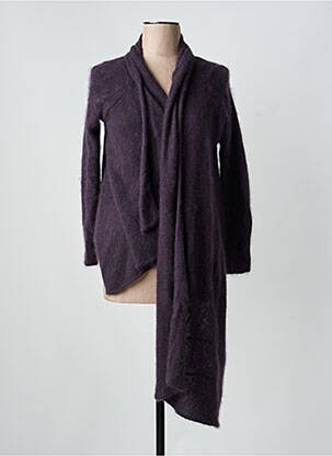 Gilet manches longues coupe cintrée violet SARAH PACINI femme