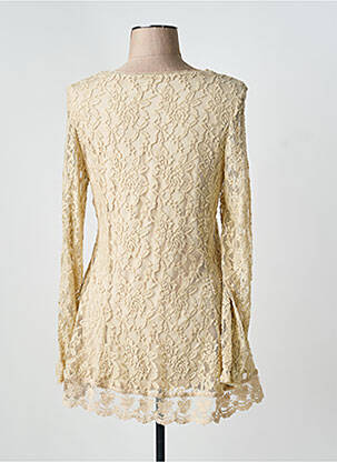 Top stretch manches longues beige MYRINE femme